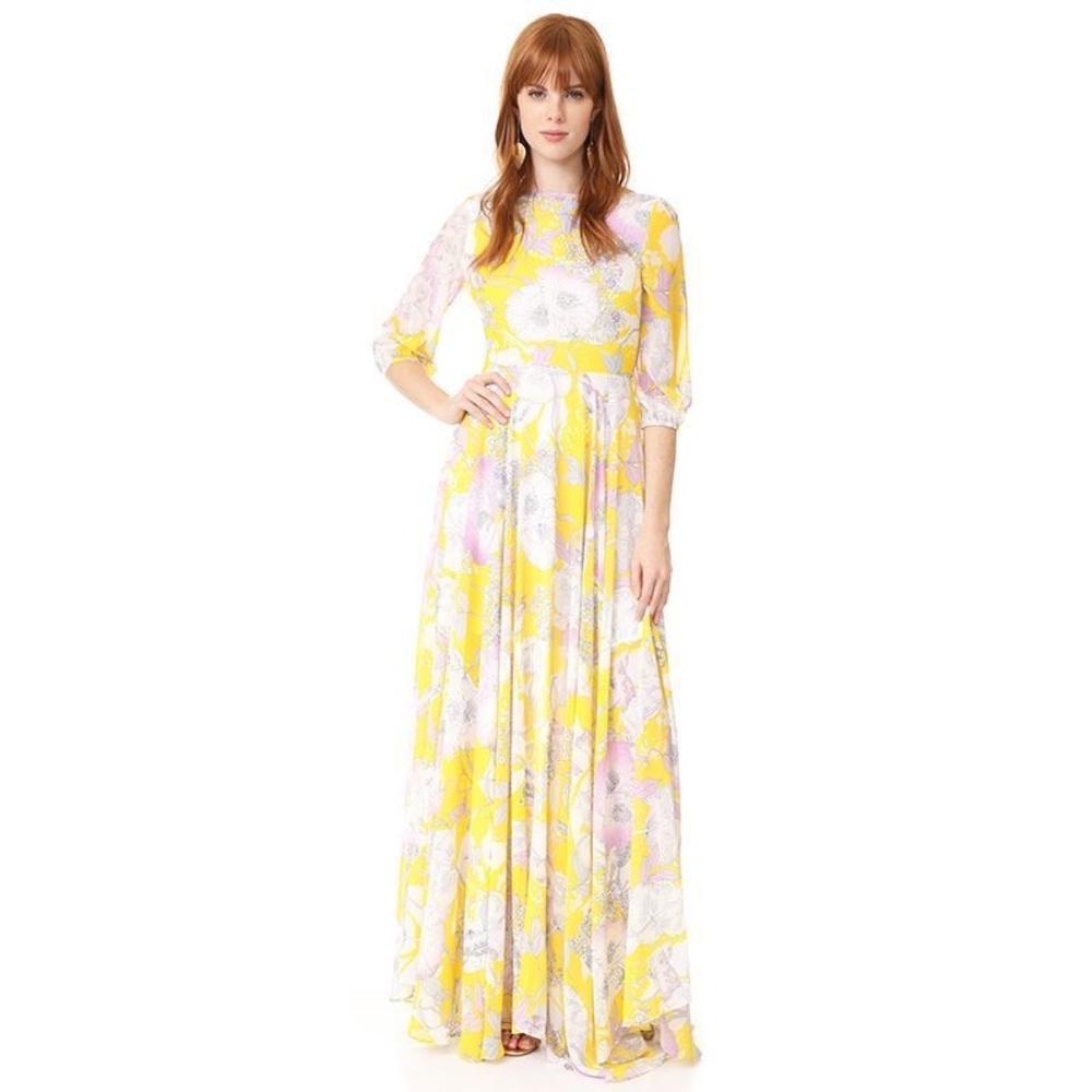 Anthropologie YUMI KIM Woodstock Maxi Dress Floral Garden Cottagecore Flowy S